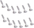 Set of 12 Stainless Steel Tea/Coffee and Spice Box Spoons, Small Tea Spoon in Silver