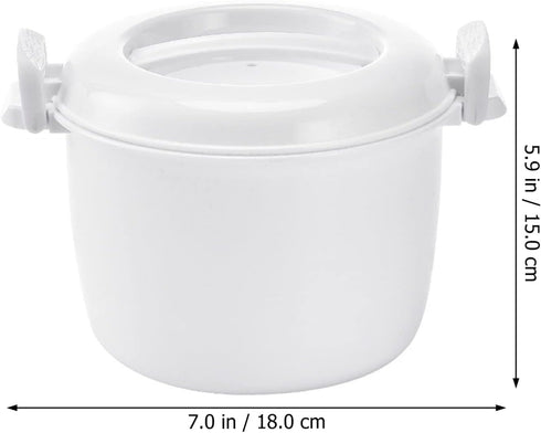 Microwave Rice Cooker Rice Steamer: 2pcs Round Microwave Food Container for Cooking Rice, Chicken, and Pasta