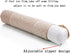 Alibo 18.9" x 3.9" Gray Bolster Neck Round Roll Support Bed Pillow with Washable Pillowcase for Pain Relief