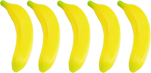 5 Piece Artificial Yellow Bananas Individual Fake Fruit Bananas Artificial Fruit Plastic