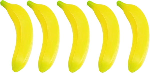 5 Piece Artificial Yellow Bananas Individual Fake Fruit Bananas Artificial Fruit Plastic