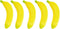 5 Piece Artificial Yellow Bananas Individual Fake Fruit Bananas Artificial Fruit Plastic