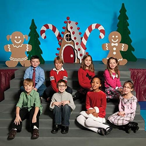 4' 3D Andersons Green Cardboard Pine Tree Life-Size Christmas & Holiday Dcor for Classrooms, Parties, Photo Booths