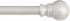 Kenney KN55971 Davenport Ball End Petite Café Curtain Rod, 48-86" Adjustable, Brushed Nickel Finish