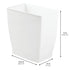 iDesign Plastic Spa Rectangular Trash Can, 2.5 Gallon, for Bathroom, Bedroom, Home Office, White
