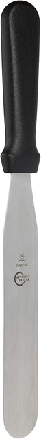 Mercer Culinary Straight Spatula - 8 Inch, Stainless Steel, Black