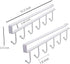 AliCH Mug Holder 2pcs Under Cabinet Hooks Rack, Nail Free Coffee Cups Holder for Kitchen Utensils and Storage