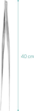 Navaris Stainless Steel Kitchen Tweezers - Extra Long Precision Tongs Tool for Cooking or Aquarium - 15" / 40 cm