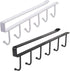 2pcs Counter Mug Hanger Rack, Under Shelf Storage Hooks Organizer Hanging Holder for Cabinet Pantry Kitchen Cupboard