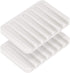 Anwenk Flexible Silicone Soap Dish, Shower Waterfall Tray Saver Holder for Bathroom/Kitchen, 2 Pack