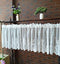 Molaxhome White Lace Valances for Windows, 51x16inch, Semi Sheer Curtain for Kitchen Cafe
