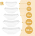 R-kay 6 Pack Square Plastic Serving Bowls - 8 oz White Plastic Bowls for Parties, Premium for Weddings, Catering,