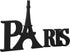 Blulu Wooden Eiffel Tower Table Decor, Paris Sign Letters for Bedroom, Living Room, Office, Bathroom (Black)