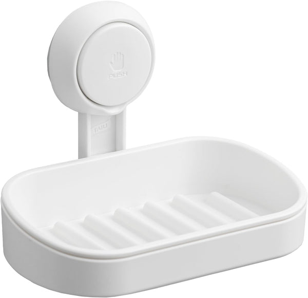 TAILI Soap Dish Holder with Powerful Suction Cup, Strong Sponge Holder for Shower, Bathroom, Kitchen Sink