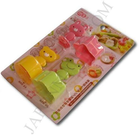Torune TOR-P-2817 Round Flower Star Shaped Bread Cutter Set with Animal Press