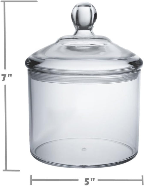 Cookie Jar, Clear Acrylic Airtight Candy Dish with Lid for Nuts, 40 OZ