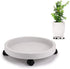 itechpanda Outdoor Roll Around Plant Caddy with Wheeled Planter Pallet, Heavy Duty Plant Tray Round Planter Trolly