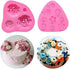 4Pcs/Set Mini Flower & Leaf Fondant Molds, Rose Daisy Sunflower Silicone Gumpaste Molds for Cake Cupcake Decoration,
