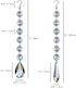 12 38mm/55mm Teardrop Crystals Garland Strands, Hanging Chandelier Crystals Beads Chain for Decoration Clear
