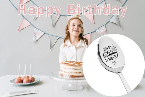 Birthday Gifts Spoons for Women, Men, Girls, Coffee Tea Spoon for Him, Her, Happy Birthday Gift for Daughter Son