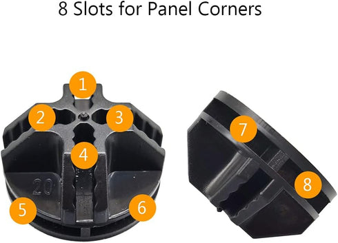 Wire Cube Connectors for Wire Grid Cube Storage Organizer, Black - 24 Pack Modular Closet Connector