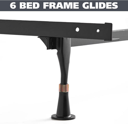 Kings Brand Furniture - Plastic Bed Frame Glide Legs | Set of 6 Replacement Feet for Bed Frame Wheels