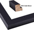 RPJC 8x14 Solid Wood 2 Opening Picture Frames with High Definition Glass, Display 4x6 and 5x7 with Mat or 8x14 Without