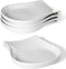 Porcelain Spoon Rest for Kitchen Counter, 4.5 Inches Ceramic Ladle Rest, Set of 4, Spoon Holder for Countertop