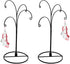 HOHIYA Christmas Ornament Display Stand Holder, 12inch Black Hanger Hook for Dog Cat Glass Ball Bauble, 2 Pcs