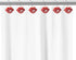 Mothers Day Love Shower Curtain Hooks Set, Red White Decorative Funny Gifts, Rustproof Metal Hooks, 12Pcs