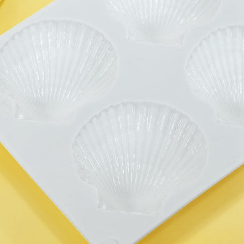 Shell Shaped Silicone Baking Mold for Cookies, Biscuit DIY Bakeware Pan Kitchen Accessories (Shell J_11.8 X6.8 X1 inch)