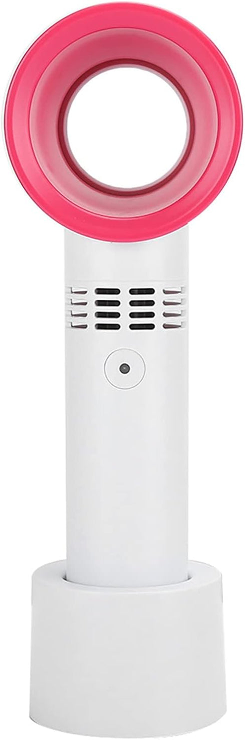 Portable Mini USB Rechargeable Bladeless Fan, 360° Air Suction, Three Adjustment Speeds, Handy Cooler for Home Outdoor