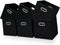 Black Fabric Cubby Storage Bins, 13x13x13 Inches, Foldable Organizer Bins with Dual Handles, Set of 6