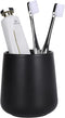 BosilunLife Bathroom Toothbrush Holder, Ceramic Cup Holder 13oz Black for Toothbrush and Toothpaste on Countertop