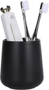 BosilunLife Bathroom Toothbrush Holder, Ceramic Cup Holder 13oz Black for Toothbrush and Toothpaste on Countertop