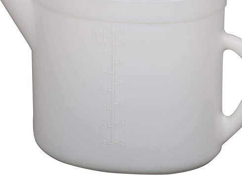 Funnel King 32377 8 Quart High Density Polyethylene Pitcher, Multicolor