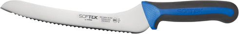 Winco Sof-Tek, 9" Offset Utility/Bread Knife, Soft Grip Handle by Winco