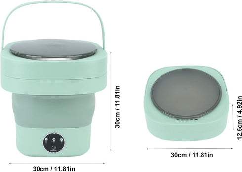 TOPINCN Automatic Portable Foldable Washing Machine, Mini ABS US Plug 100-240V for Travel (Green)