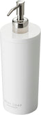 Yamazaki 2932 Tower Body Soap Dispenser, Contemporary Round Pump Bottle for Shower, White