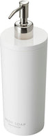 Yamazaki 2932 Tower Body Soap Dispenser, Contemporary Round Pump Bottle for Shower, White
