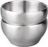IMEEA Ice Cream Bowl Insulated 15oz Double Wall Soup Bowl, SUS304 Stainless Steel, Set of 2