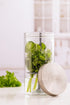 Set 3 1L Kilner Herb Keeper | Keep Herbs Fresh for Up to Weeks | Wide Mouth Jar with Stainless Steel Lid & Silicone