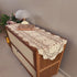 Tablecloth,1 11.8"x31.5" ABREEZE Handmade Oval pc,Cotton Lace-Edge Beige Doily for Mirrors, Dining Table, Coffee Table
