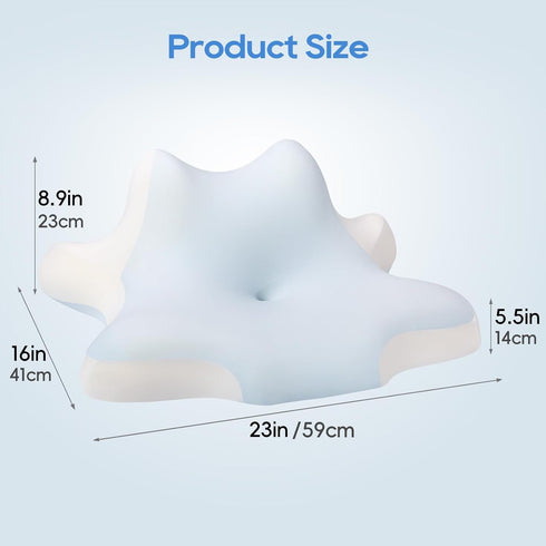 Reading Pillow for Lying, Leaning and Prone, Contour Memory Foam Pillow, Ergonomic Cervical Pillow for Neck