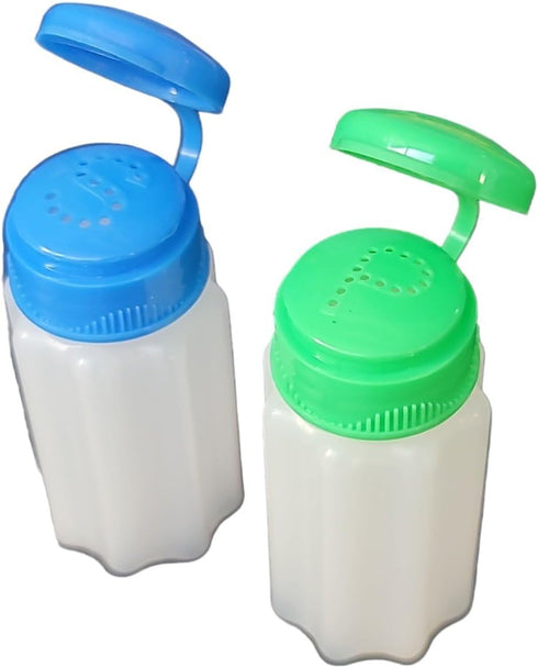 Set (1 Handy Housewares Spill-Proof Flip-Lid Mini Salt & Pepper Shakers | Compact Durable Plastic Travel Spice