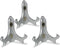 BANBERRY DESIGNS Set of 3 Silver Display Stands, 5" Metallic Wood Easels for Wedding Decorations, Place Card Holders