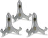BANBERRY DESIGNS Set of 3 Silver Display Stands, 5" Metallic Wood Easels for Wedding Decorations, Place Card Holders