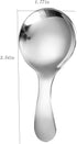 6 Pcs Stainless Steel Short Handle Thickened Small Round Spoons For Honey Candy Coffee Tea Salt Jam and Mustard - Ice Cream Dessert Spoon (D Silver)