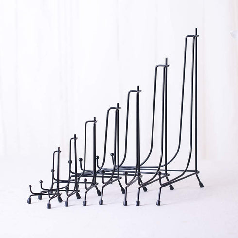 LIONWEI LIONWELI 4inch Upgraded Anti-Slip Iron Plate Display Stand - 2 Pack Black Easel Holders
