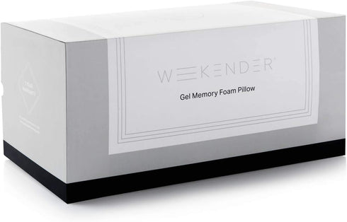 WEEKENDER Gel Memory Foam Pillow - Queen Size, 1-Pack, Medium Plush Feel for Neck & Shoulder Support, Home & Hospital